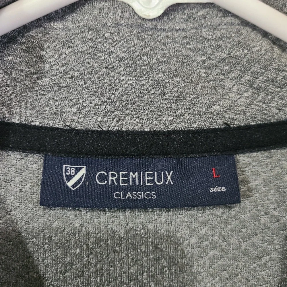 Cremieux Classics Vest Mens Large Grey‎ Excellent Full Zip Mock Neck Knit Layer